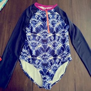 Girls Plus X-Large Long Sleeve One Piece Bathing Suit